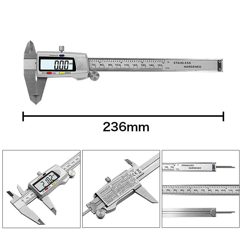 

Stainless Steel Precision Electronic Vernier Caliper with Digital Display GHS99
