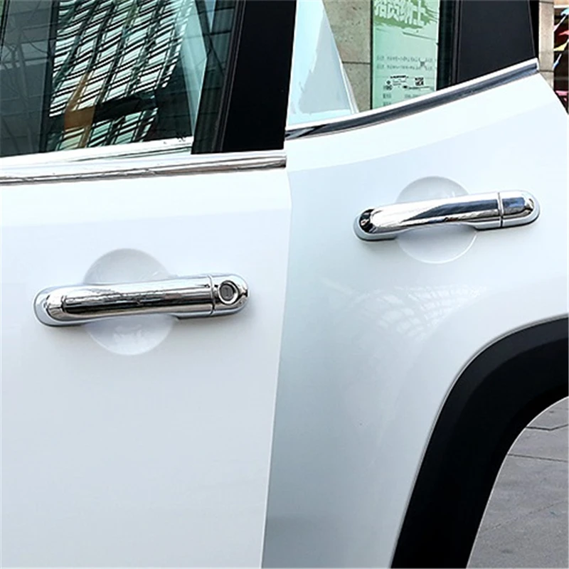 

Door Handle automobile upgraded car styling decoration covers sticker strip bright sequins accessories 16 17 FOR JEEP Renegade