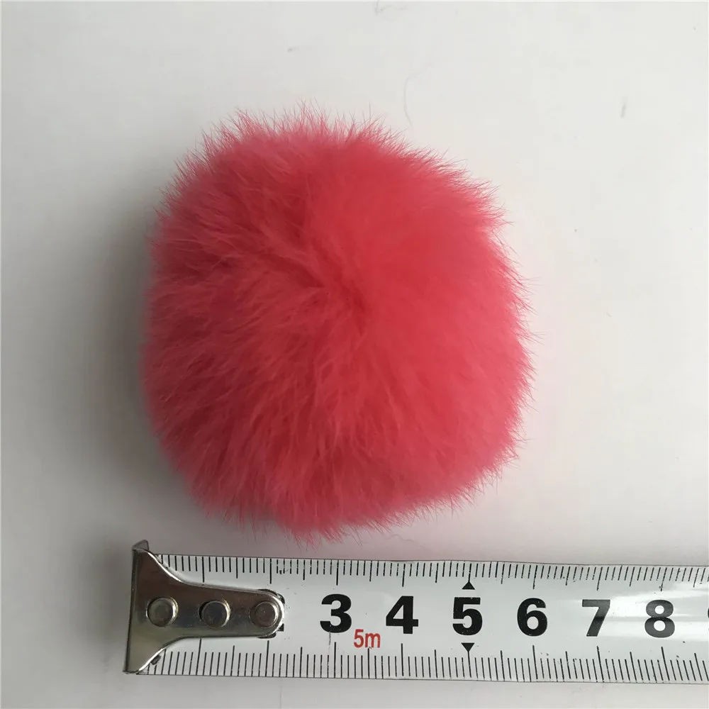 Magicfur 6 см Φ Pom Ball светильник Красного цвета DIY Настоящий мех кролика Beanie Shoes
