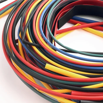 

6Colors 55M Multi Color Polyolefin 2:1 Halogen-Free Heat Shrink Tubing Tube Assortment Sleeving Wrap Tubes