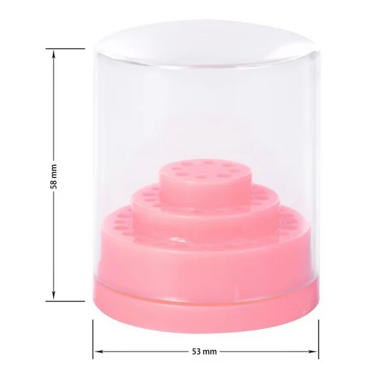 1 комплект 48 отверстий розовые сверла для ногтей дисплей стойки Коробка органайзер контейнер Маникюрный Инструмент