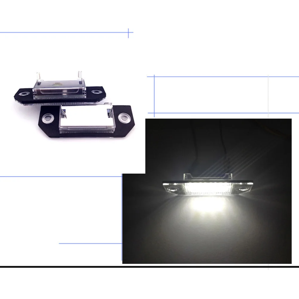 Автомобильный Стайлинг 2 шт./компл. светодиодный фонарь освещения номерного знака лампочки Автомобильные интерьерные светильники чистый белый цвет для Ford Focus MK2 C-MAX 03-08