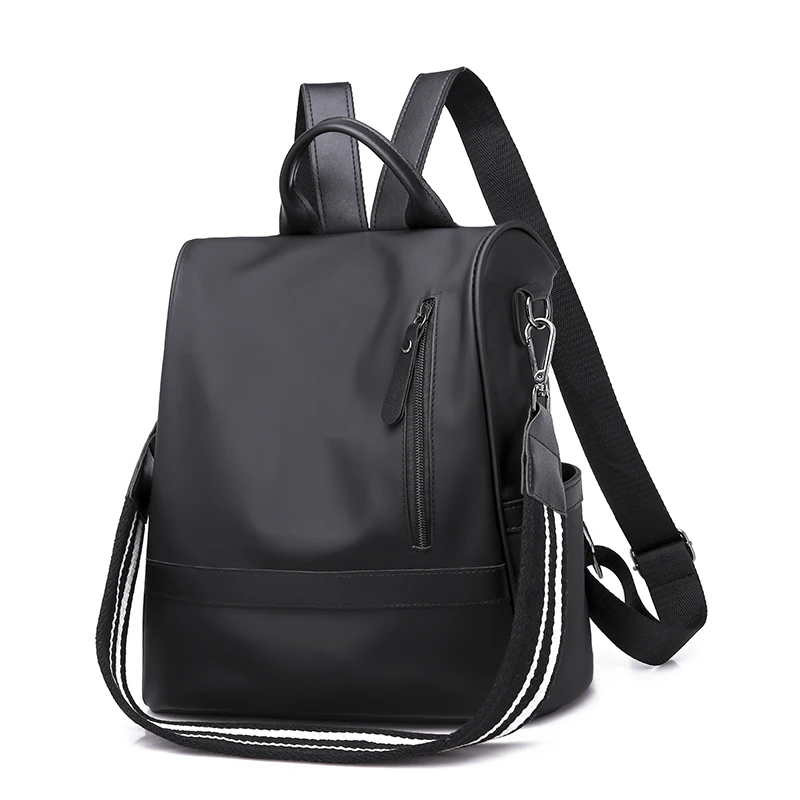 

Nylon fabric female 2018 new tide backpack backpack han edition joker multi-purpose bump color Oxford University students bag