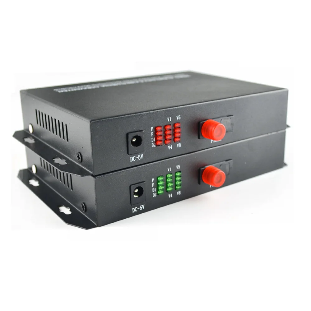 8 Channel Digital Video Optical Fiber Media