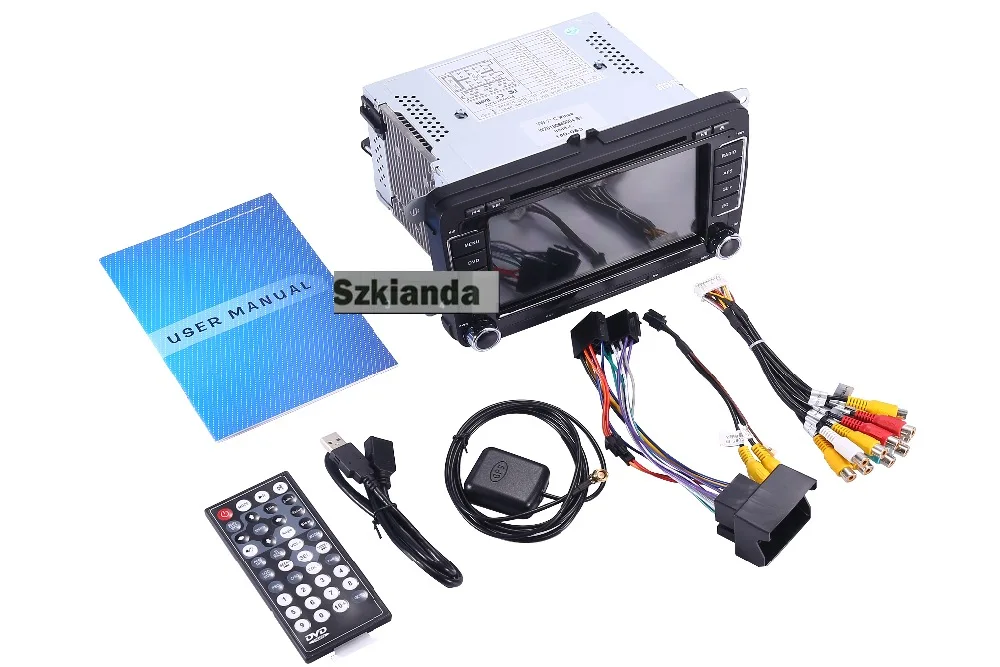 Perfect 2 Din 7 Inch Car DVD Player For VW Volkswagen Seat Polo Bora Golf Jetta Tiguan Leon Skoda with GPS Bluetooth Radio Free GPS MAP 30