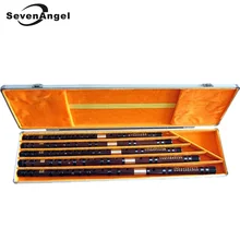 5Pcs/set Bamboo Flute Professional Woodwind Musical Instrument Chinese Dizi Transverse Flauta C/D/E/F/G With Aluminum Alloy Case chinese bitter bamboo flute high quality professional transversal flauta cdefg key black ox horn open hole dizi bamboo flauto