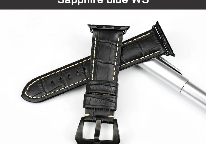 MAIKES Мода синий кожаный ремешок для мм Apple Watch группа 44 мм 40 42 мм 38 мм серии 4 3 2 iwatch браслет Ремешки наручных часов