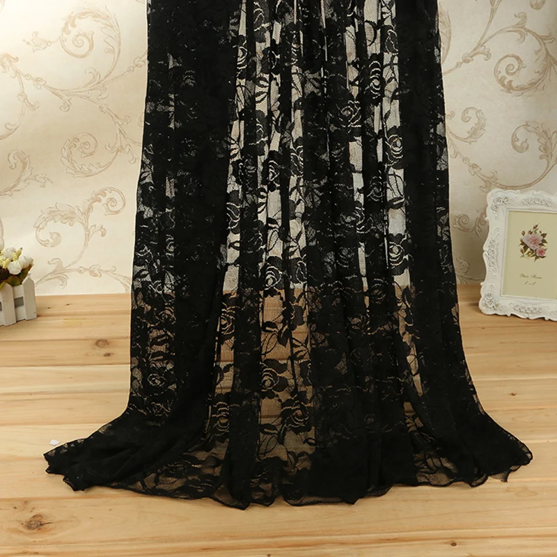 

1m French Lace Fabric Sewing Elastic Lace Trim High Quality Tulle Embroidered Flower Lace Trims Trimmings For Wedding Dress