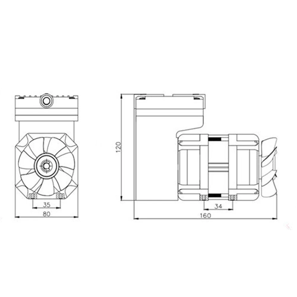 YIMAKER AC 220V 80W безмасляный мембранный вакуумный насос Электрический мини-33L/мин вакуумный поток