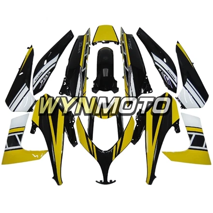 Полный комплект обтекателей для Yamaha T-max xp530 2008-2011 08 09 Для детей от 10 до 11 лет инъекций ABS пластик цвет черный, белый, желтый; Большие размеры 34–43 мотоцикл