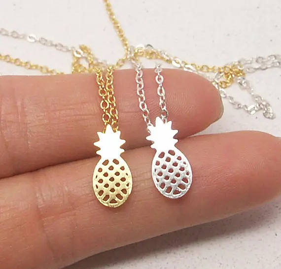 Shuangshuo 2017 New Fashion Choker Necklace Link Chain Pineapple Necklace Fruit Pineapple Pendant Necklaces for Women Party Gift