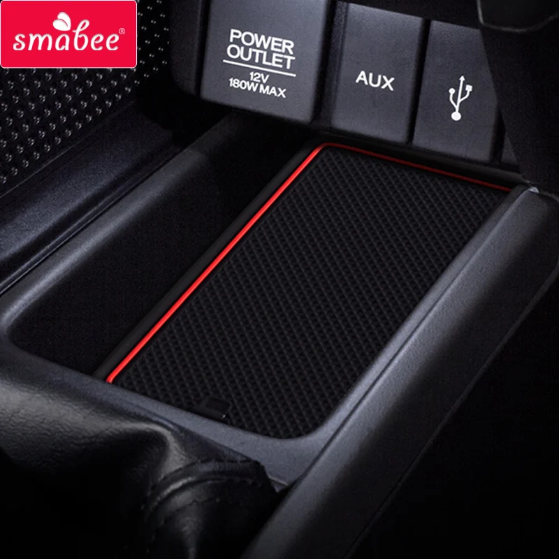 

SMABEE Gate slot pad For HONDA S660 2015-2018 Non-slip Interior Door Pad/Cup red/white