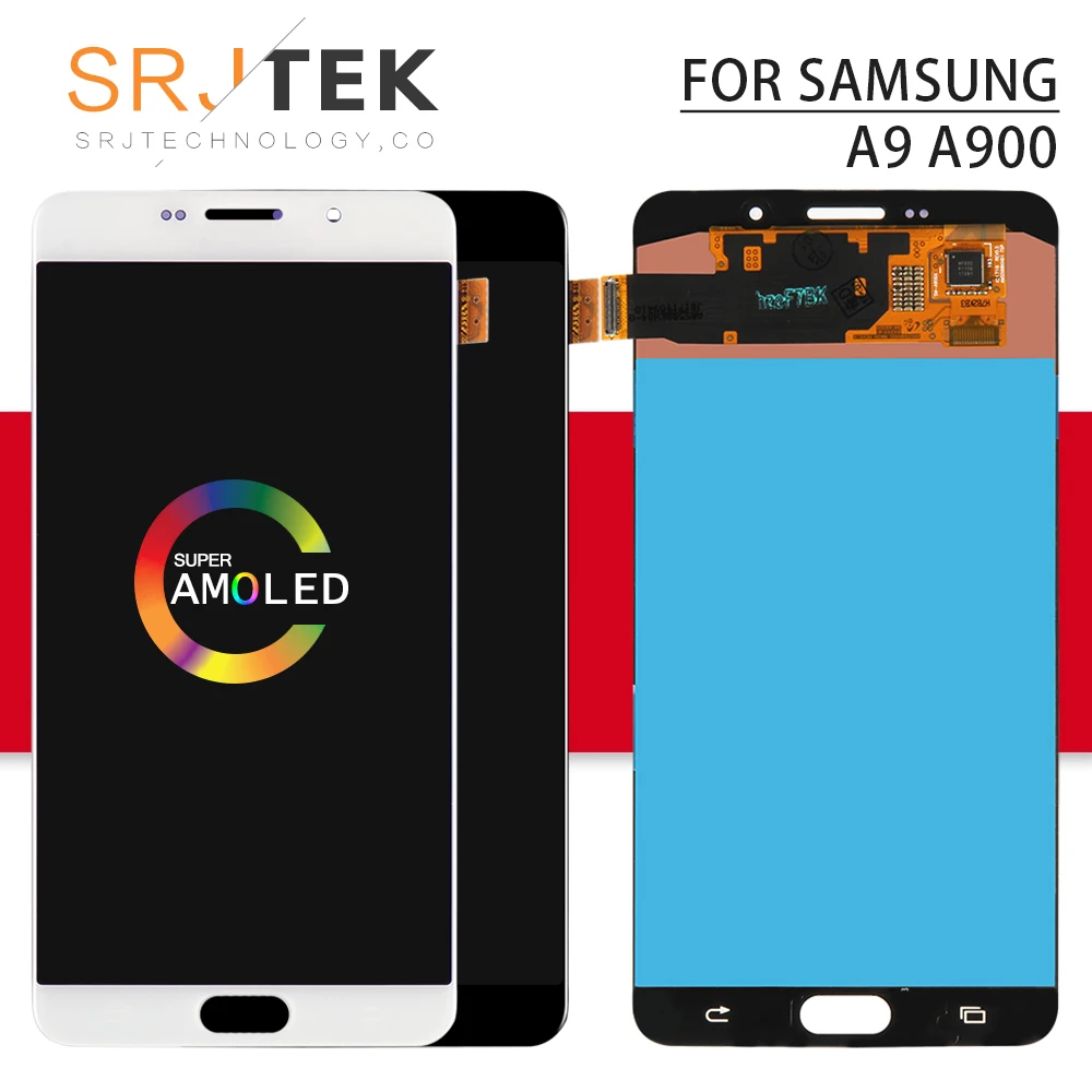 

AMOLED For SAMSUNG Galaxy A9 2015 Display with Touch Screen Digitizer Panel Assembly Frame For Galaxy A9 A900 LCD A9000 Screen