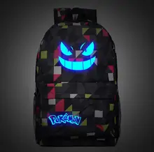 Galaxy leucht druck rucksack pokemon gengar rucksäcke schultaschen für teenager mädchen mochila feminina l97
