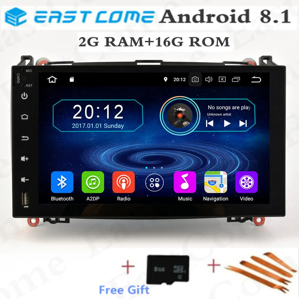 Четырехъядерный Android 8 1 автомобильный dvd плеер для Mercedes Benz A B Class W169 W245 B200 W639 W906 A150