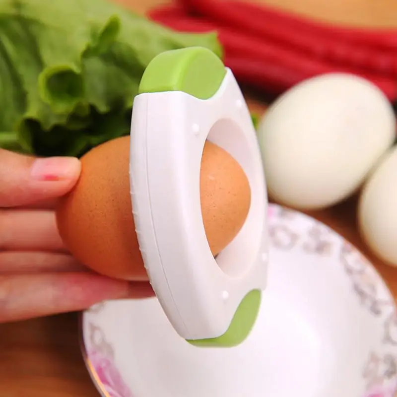 

New Boiled Egg Shell Topper Cutter Opener Egg Cup Tools Kitchen Essential