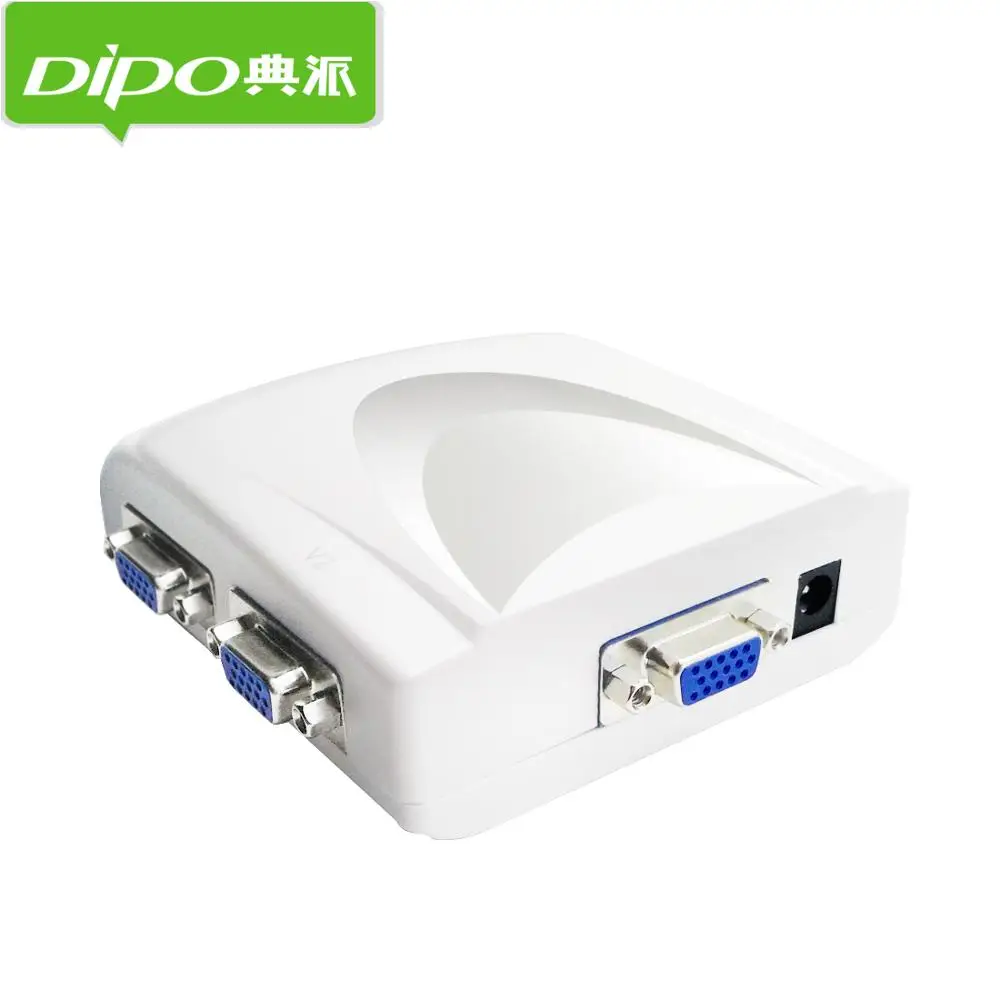 DIPO vga сплиттер 4 порта/1 вход на выхода ПК видео для монитора или проектора в то же