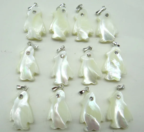 

23*15mm wit natural gentlemanly pinguïn parelmoer kralen shell voor pendant Jewelry making necklace DIY sieraden50pcs A12