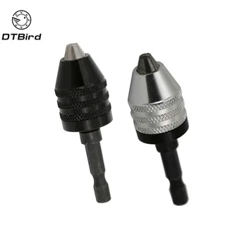 

1Piece Mini Drill Chuck Conversion Chuck 0.3-6.5mm Clamp 1/4 Hex Shank Universal Jaw Micro Drill Chuck for Drill Accessories