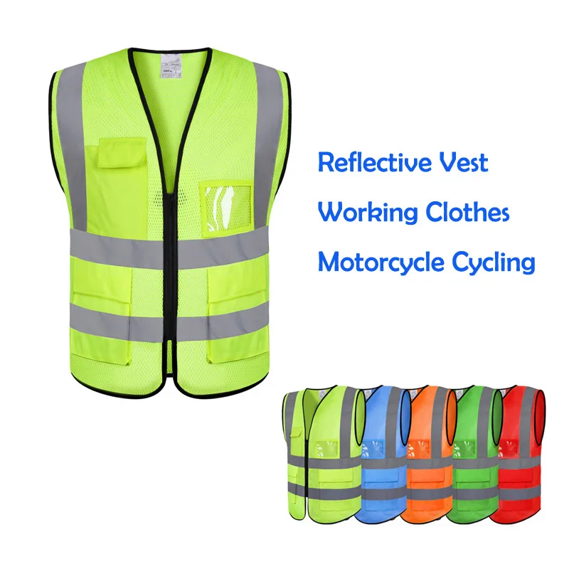 High Visibility Reflective safety vest Net cloth walstcoat mens/women