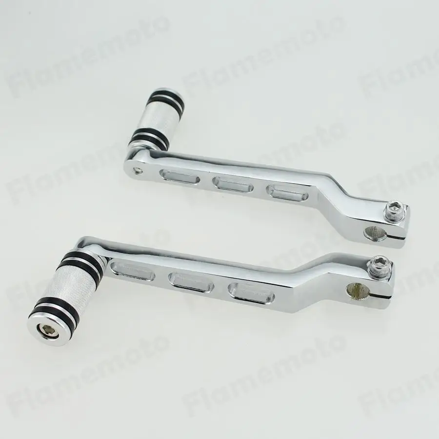 

Chrome Motorcycle Heel Toe Shift Lever With Knurled Shifter Peg For Harley Touring Softail