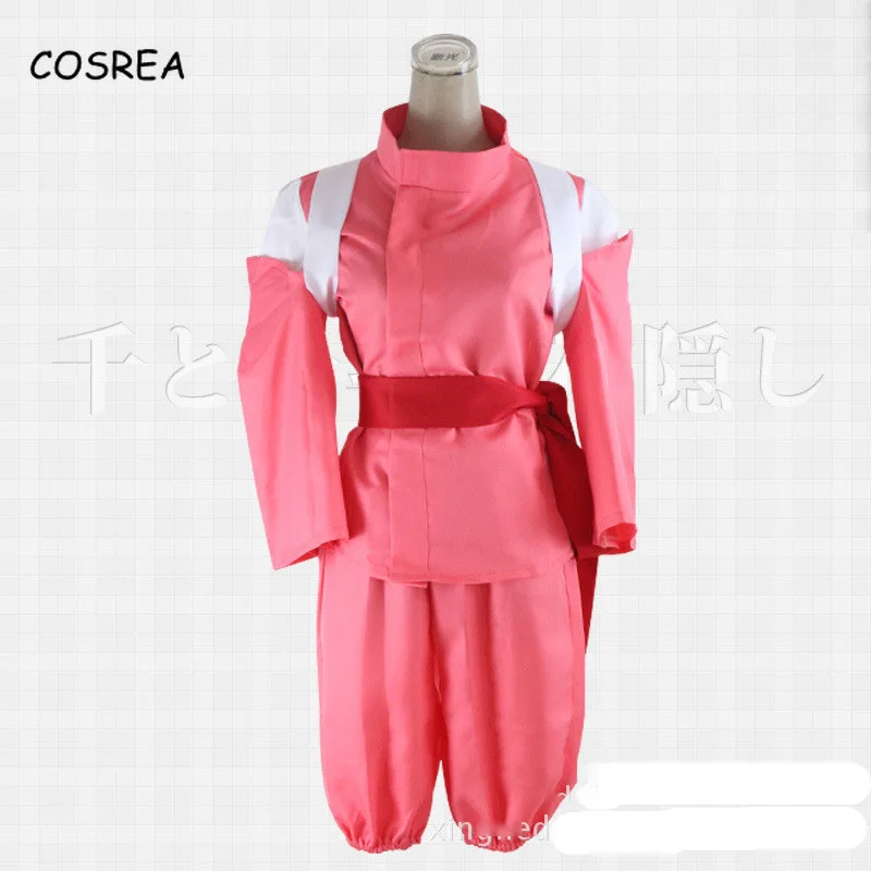 

Anime Movie Spirited Away Ogino Chihiro Girls Clothing Set Pant Suits Pink Japanese Kimono Women Cosplay Costumes