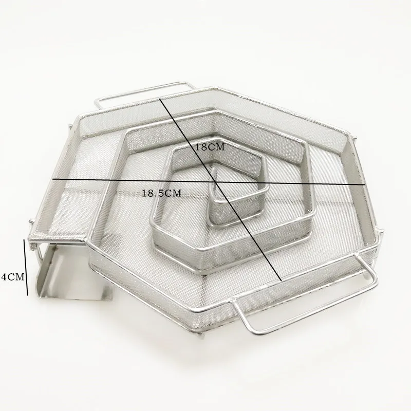 SHENHONG генератор холодного дыма различной формы для барбекю гриль или коптильня древесная пыль горячего и холодного копчения лососевое мясо сжигание инструмент для приготовления пищи - Цвет: Hexagon