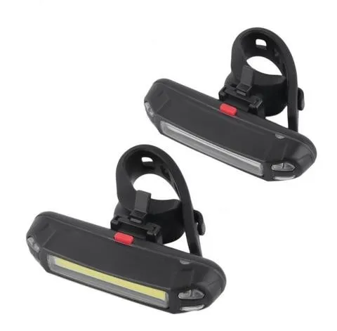 Top USB Rechargeable COB LED Bicycle Bike Front Rear Tail Light Warning Lamp New Arriva 11