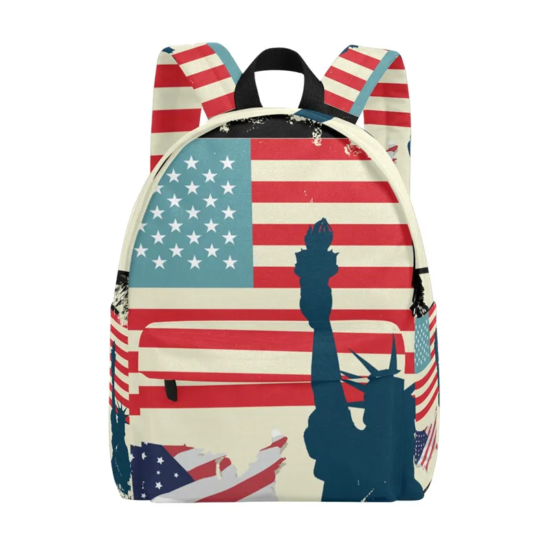 Girls Boys Backpack United States Flag Backpack USA Independence Day