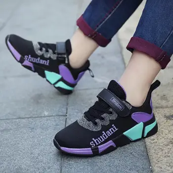 

Girls Kids Shoes Mesh Color Matching Children's Tennis Breathable Sport Shoes Fashion Footwear Boys Sneakers