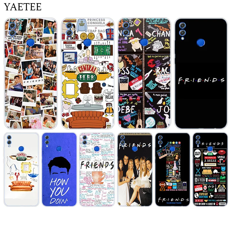 

Soft Silicone Phone Back Case For Huawei Honor 9 8 10 lite 7X 6A 6X 6C Pro 8X Play 9i 9N 7S 8C 7A Pro Cover Friends Together