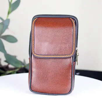 

Vintage Men Faux Leather Belt Fanny Pack Waist Bag Phone Card Holder Bum Pouch