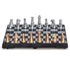 Mini Magnetic Foldable Chess Set Gold And Silver For Travel Portable Chess Board Game 16.5 x 16.5cm ► Photo 3/6