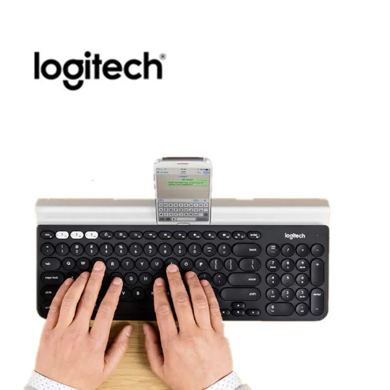 Беспроводная bluetooth-клавиатура logitech K780 с двухрежимным переключателем, многофункциональная компьютерная клавиатура