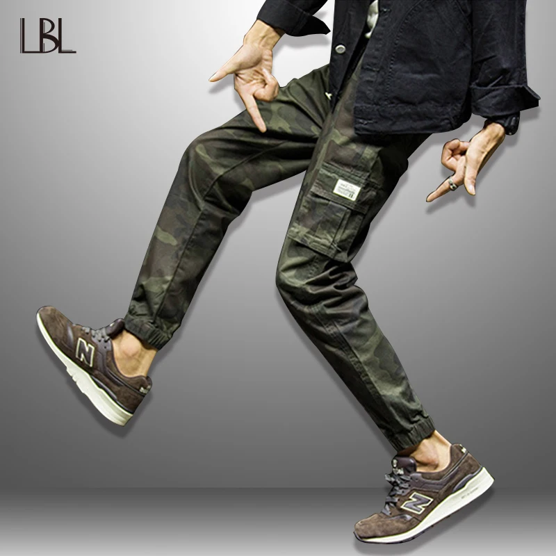 

LBL Army Camouflage Sweatpants Men Outwear Casual Skinny Long Pants Male Streetwear Full Length Mens Trousers Fitness Clohing
