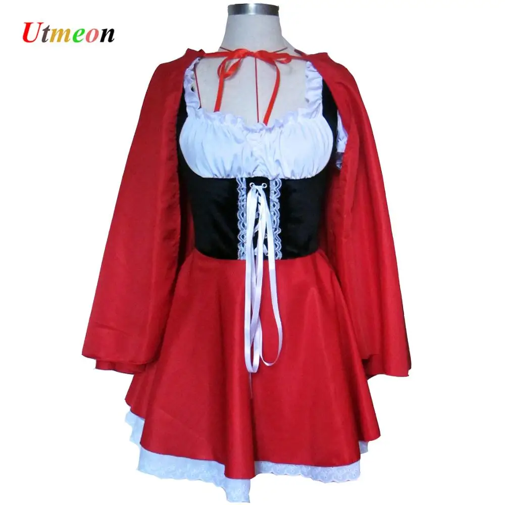 

UTMEON Material Object Photo-Plus Size S-6XL Costume Adult Little Red Riding Hood Costume