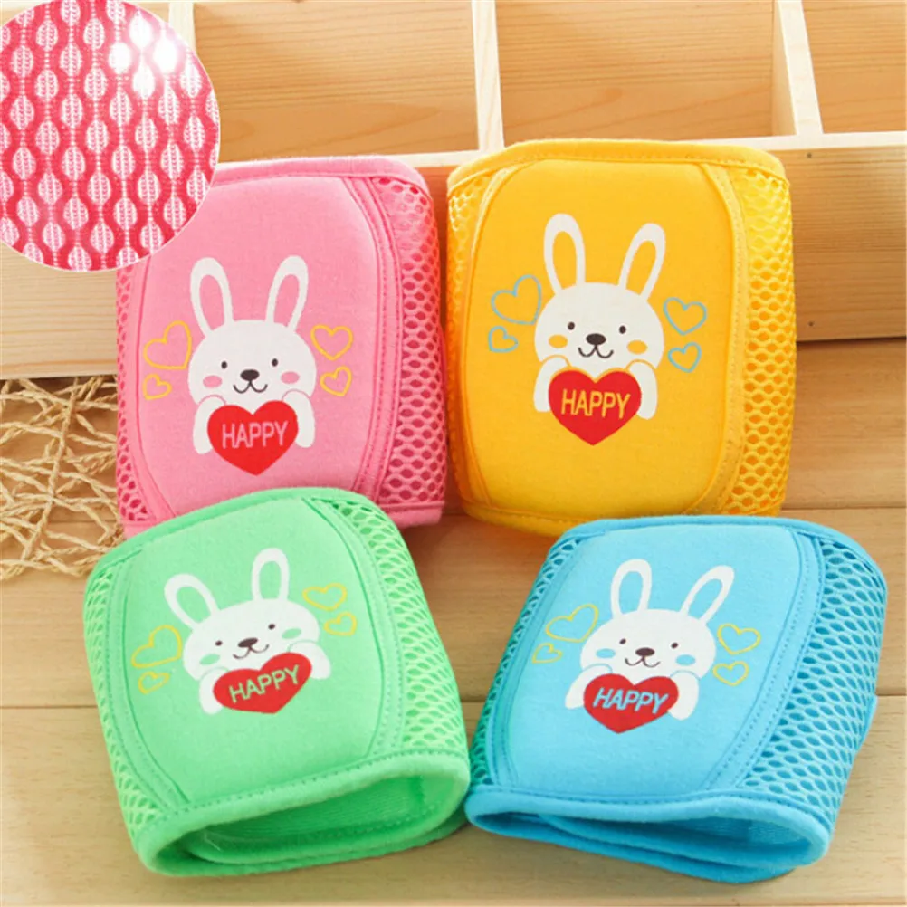 1 Pair Baby Knee Pads Protector Kids Cartoon Crawling Elbow Infants Toddlers Safety Mesh Kneepad Leg Warmer Children