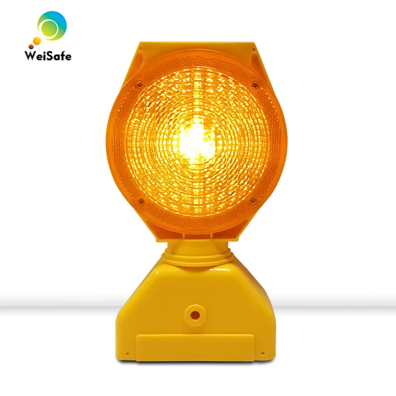 New deisgn Factory price high brightness LED Solar Powered yellow Traffic Barricade Warning light led traffic light