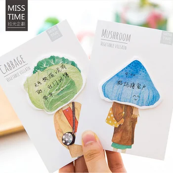 

4 Pcs/Lot Cartoon vegetables Creative paste memo pad planner sticky note paper sticker kawaii stationery pepalaria office