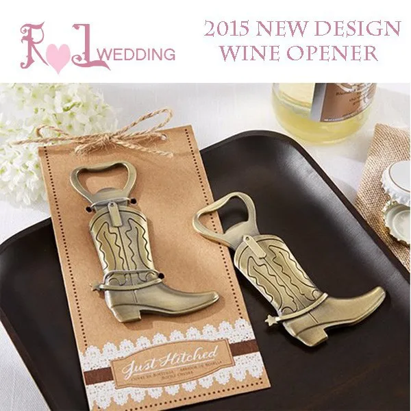 

2018 NEW ARRIVAL+Wedding Favors and Gift "Just Hitched" Cowboy Boot Bottle Opener Bridal Shower Favors+100sets/LOT+FREE SHIPPING
