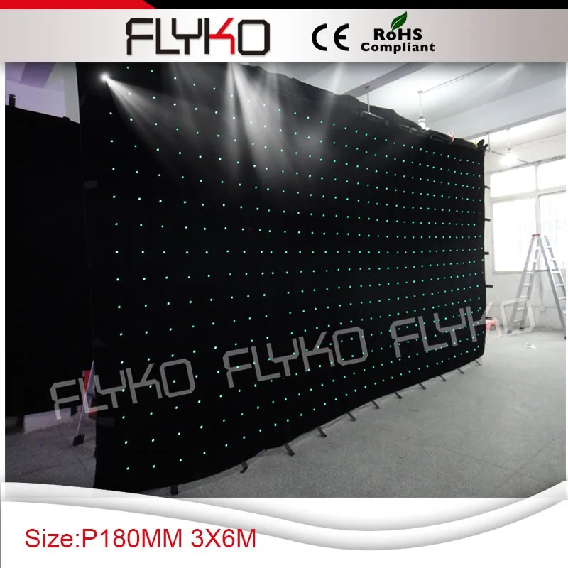 Бесплатная доставка p18 6x3 м лучшая цена rgb гибкий светодиодный экран|led curtain