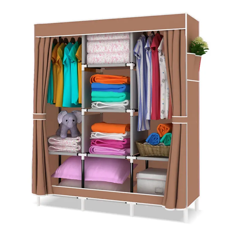الحديثة الحد الأدنى قماش متعدد الاستخدامات دولاب من القماش للطي الغبار خزانة تخزين الملابس DIY الجمعية خزانة الأثاث