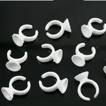 100 шт/1 набор, клей, поддон для ресниц, набор, одноразовый контейнер для клея, держатель, кольцо, поддон для наращивания ресниц, пигмент для татуировки