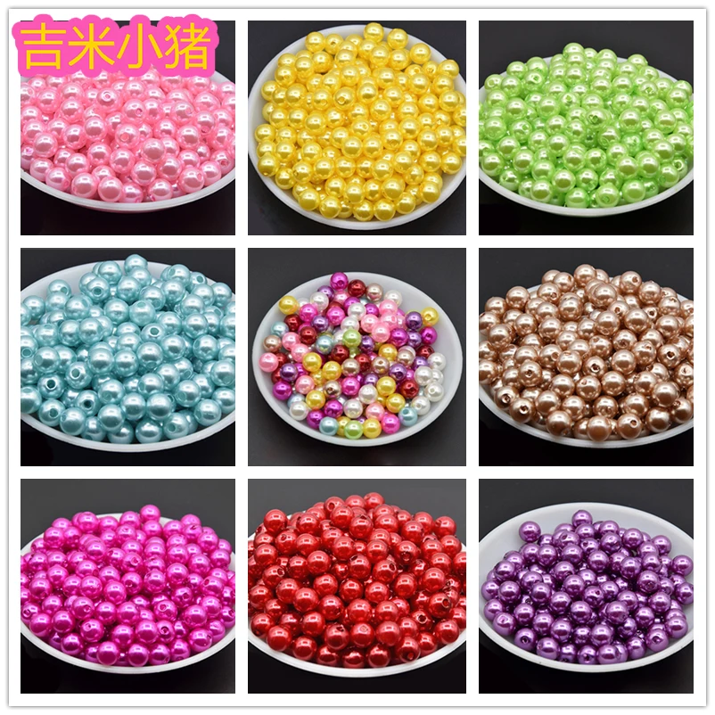 

10 Color Round Beads Toys For children Girl Gift Waving Necklace Lacing Toy DIY Bracelet Handmade Pink Blue Red Bead for Kids