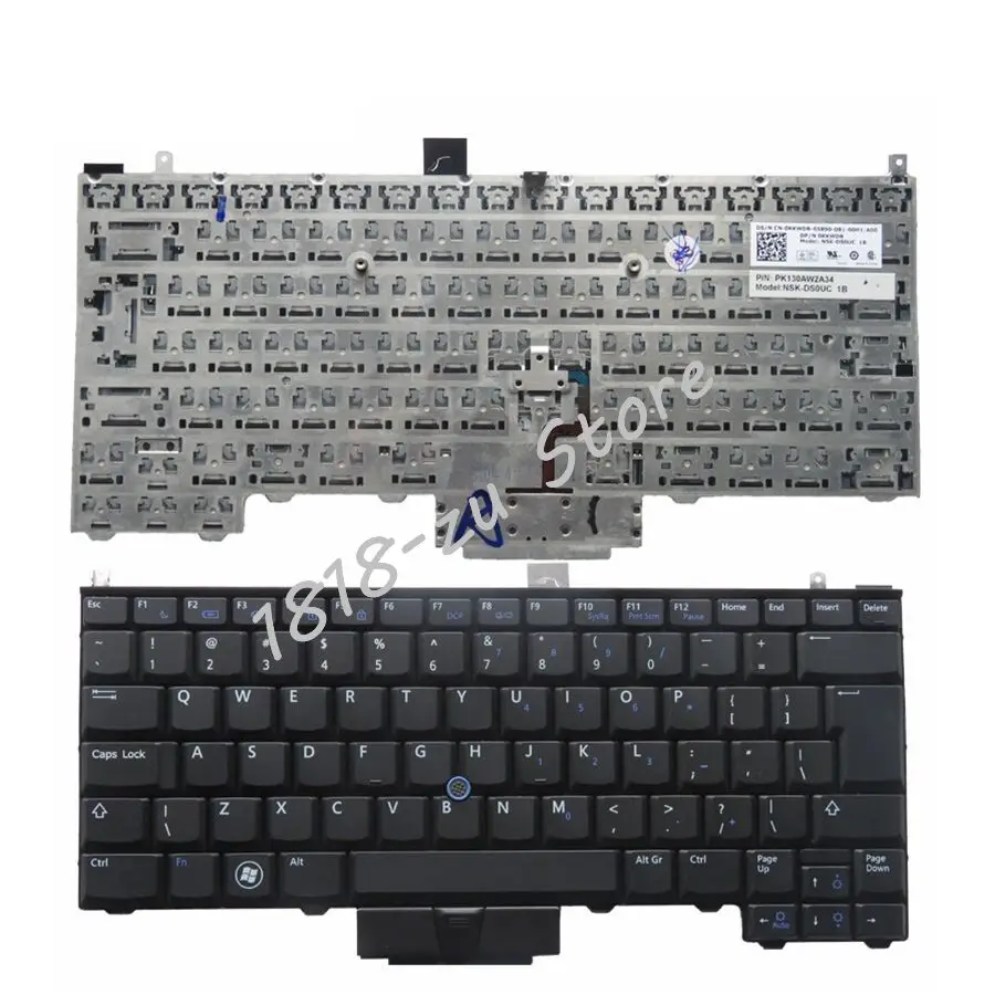 

YALUZU New English keyboard For DELL Latitude E4310 BLACK (With Point stick) laptop keyboard UI no backlight