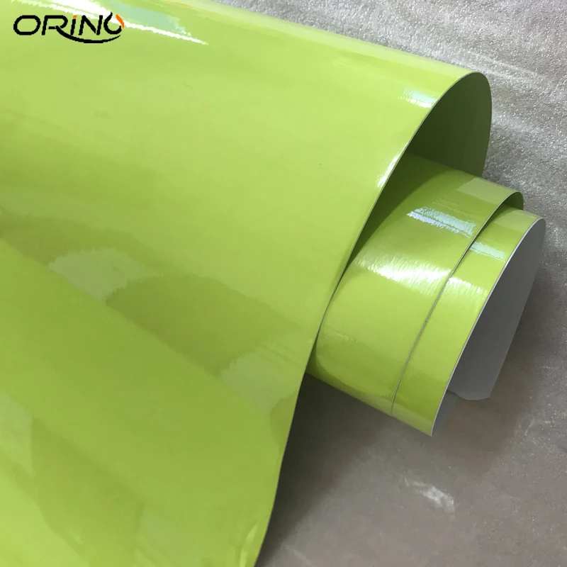 Fluorescent Yellow Glossy Vinyl Film Sticker-6