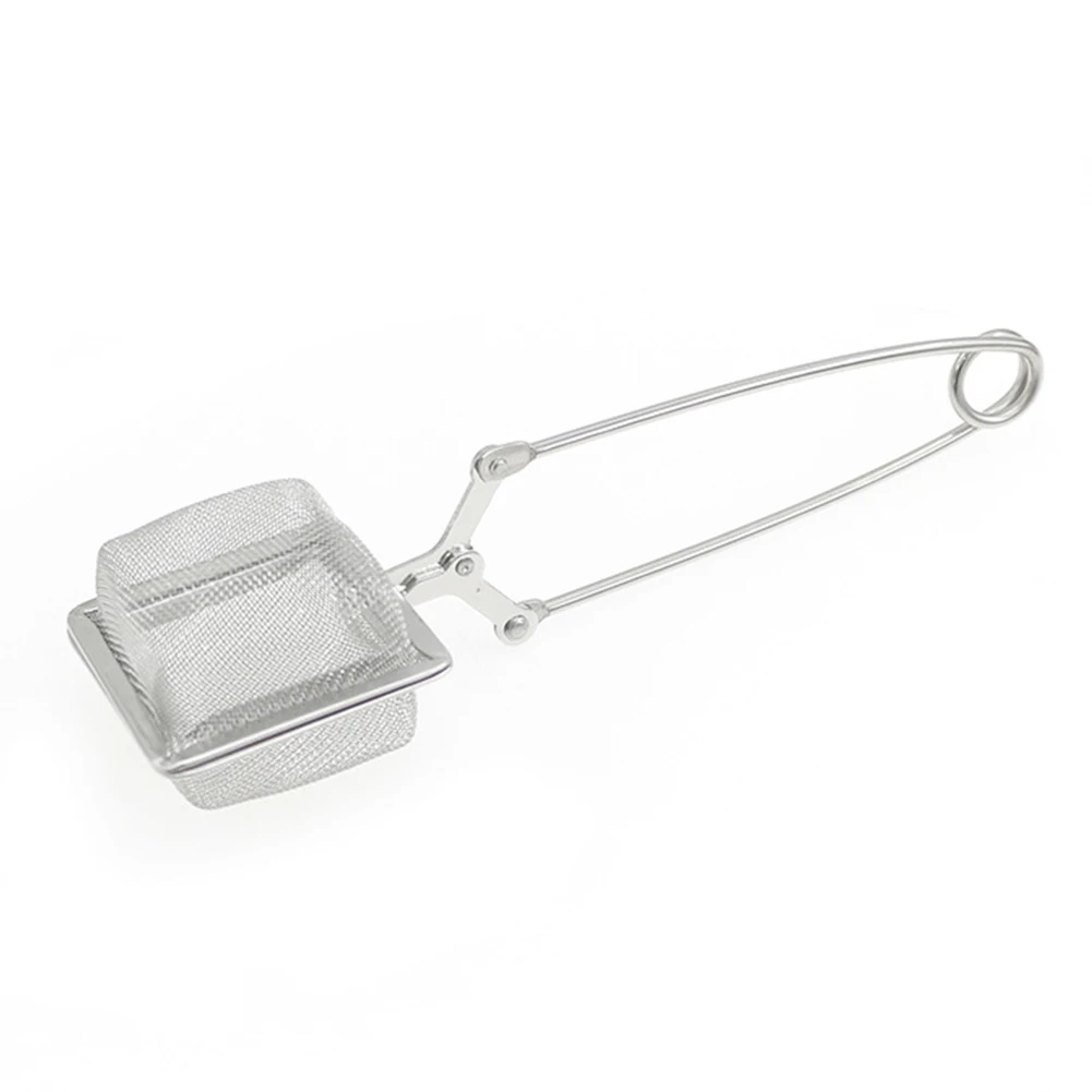 

Stainless Steel Fine Mesh Reusable Filter Multifunctional Tea Strainer Square Loose Leaf Office Home With Handle Locking Infuser