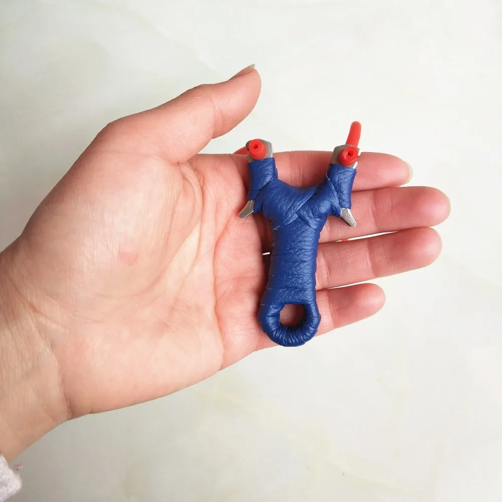 Powerful new mini-sport stainless steel slingshot and rubber band pendant slingshot