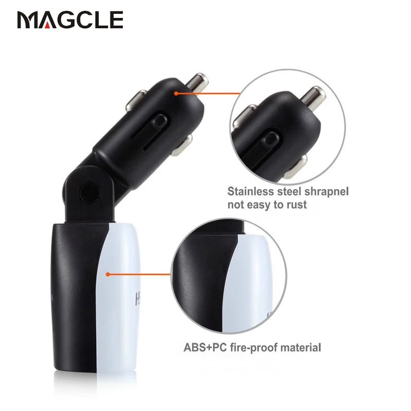 Автомобильное зарядное устройство с светодиодный USB портами и светодиодным