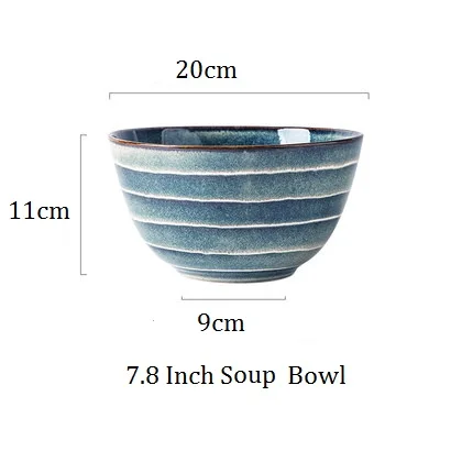 NIMITIME скандинавском стиле керамические западные стейк тарелка блюдо рисовая чаша домашняя чашка для воды кружка посуда - Цвет: 7.8 Inch Soup  Bowl